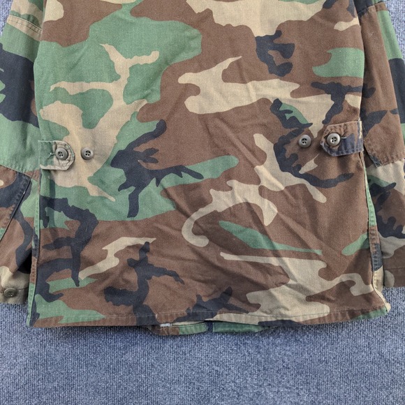 U.S. Army Men's Woodland Camouflage Combat Coat Brown Green Size Small Long - Picture 5 of 12